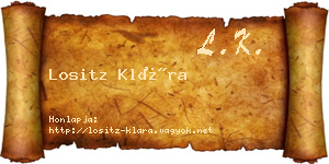 Lositz Klára névjegykártya